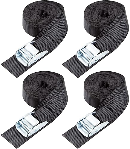 thumbnail image 2 of 4PCS Tie Down Straps, Heavy Duty Lashing Straps Adjustable Cam Buckle Tie Down Straps For Motorcycle Cargo Trucks Trailer Luggage 3 3 X 1 Blue 2 of 14