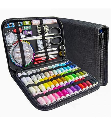 Kit De Couture Complet 200 Pièces - Bobines De Fil, Aiguilles, Ciseaux, Trousse Pour Débutants