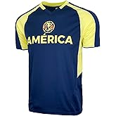 Men's Club America Shirt, Short Sleeve Soccer Jersey, Licensed Club America Navy T-Shirt