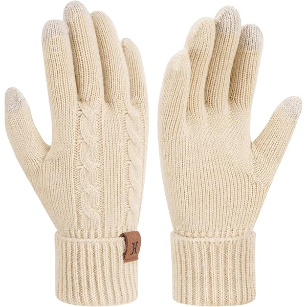Gants D'hiver Femme En Polaire Avec écran Tactile - Doublure Chaude, Bordure Fourrure - Pour Ski, Marche, Quotidien - Cadeau Hiver - 9