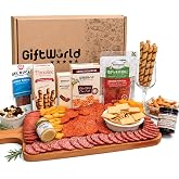 Deluxe Meat and Cheese Gift Basket Assortment Charcuterie Food Items | Meat Cheese Assortment Food Gifts for Men, Tailgating, Business, Congratulations, Care Packages, Thanksgiving, 11 Item Bundle