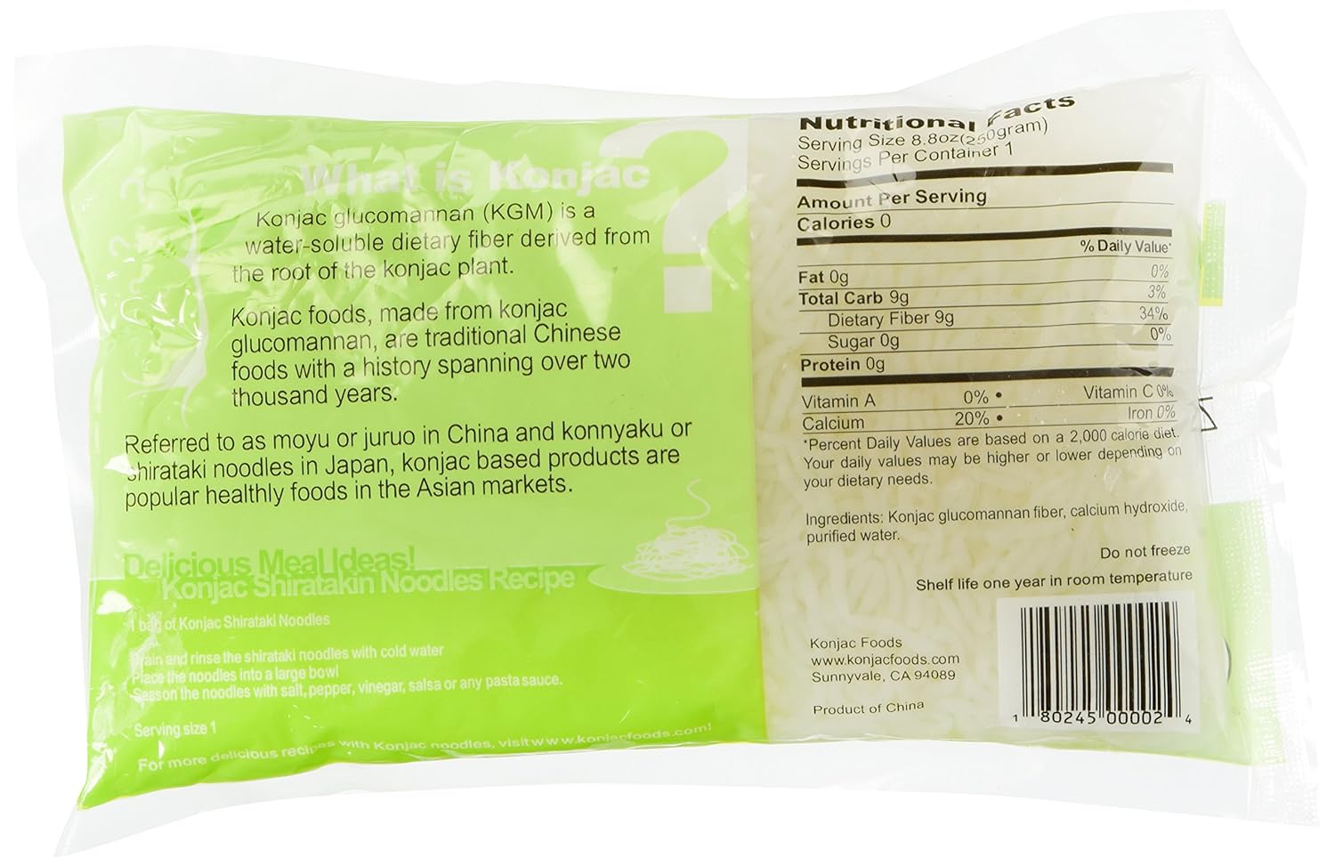 Konjac Shirataki Noodles Nutrition Facts Blog Dandk