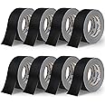 8 Pack of Black Gaffer Tape – 30 Yards x 2 Inch Wide – Waterproof, No Residue - Cloth Fabric Gaffers Tape for Photography, HVAC, Gaff or Gaffers Labeling, Painters and Pro Duct Repair Value Pack