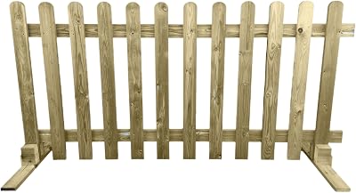 Ruby 6ft Wooden Picket Fence Panel 3ft High Freestanding Treated Garden Panel