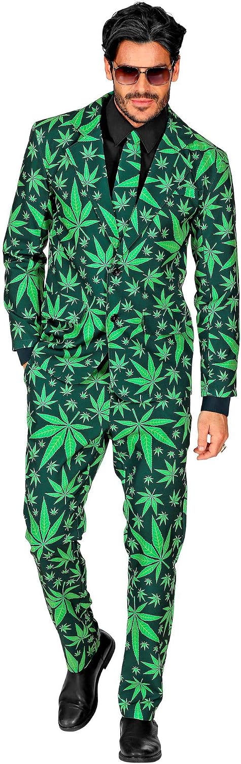 WIDMANN 09371 The Ganja Style Outfit, Men, Green, S