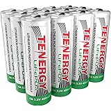 Tenergy 3.2V 400mAh AA Size LiFePO4 Rechargeable Batteries, 12 Pcs (3 Cards)