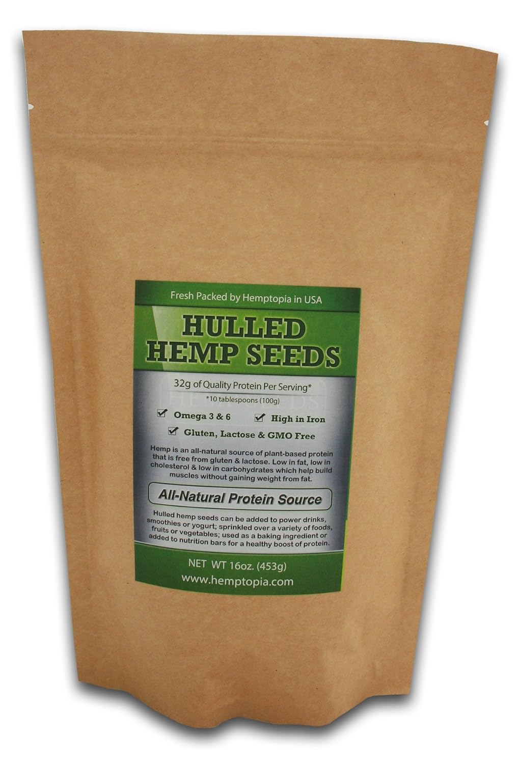 Organic Hulled Hemp Seeds 1 Pound Bag Grocery & Gourmet Food