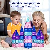 Xekel Magnetic Tiles 120PCS Magnetic Building Set STEM Educational Toy view 4