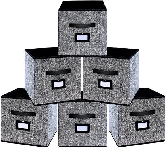 homyfort 6er Set Faltbare aufbewahrungsboxen stoffbox faltbox 30 x 30 x