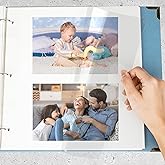 Vienrose Photo Album Page Refill for 3 Ring Binder, Photo Album Self Adhesive Pages, Photo Albums Pages Fit 2x3 4x6 5x7 8x10 Photo or Recipe Cards