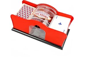 VQP Manual Hand Crank Card Shuffler, 2 Deck Casino Card Shuffler, Manual Card Mixer Shuffling Machine for UNO Five Crowns Pok