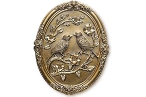 NEWINHOME Vintage Bird Wall Sculpture,Antique Wall Decor,Retro Art Birds Sculpture,Hand Painted Wall Decoration with Embossed Couple Birds Design,Vintage Wall Decor for Living Room Bedroom Dining Room Hallway,Unique Gifts