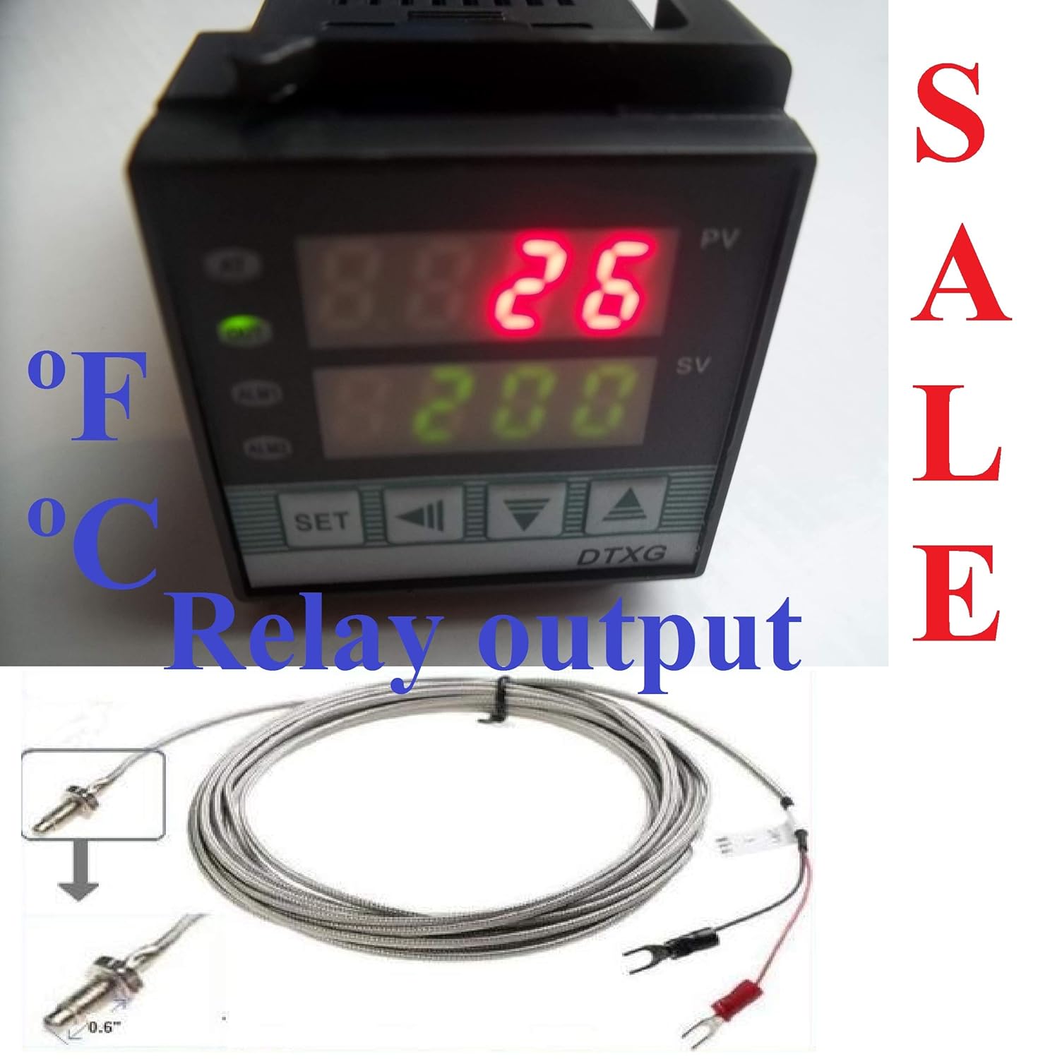 Dual Digital Display °C °F PID Temperature Controller Analogue Analog