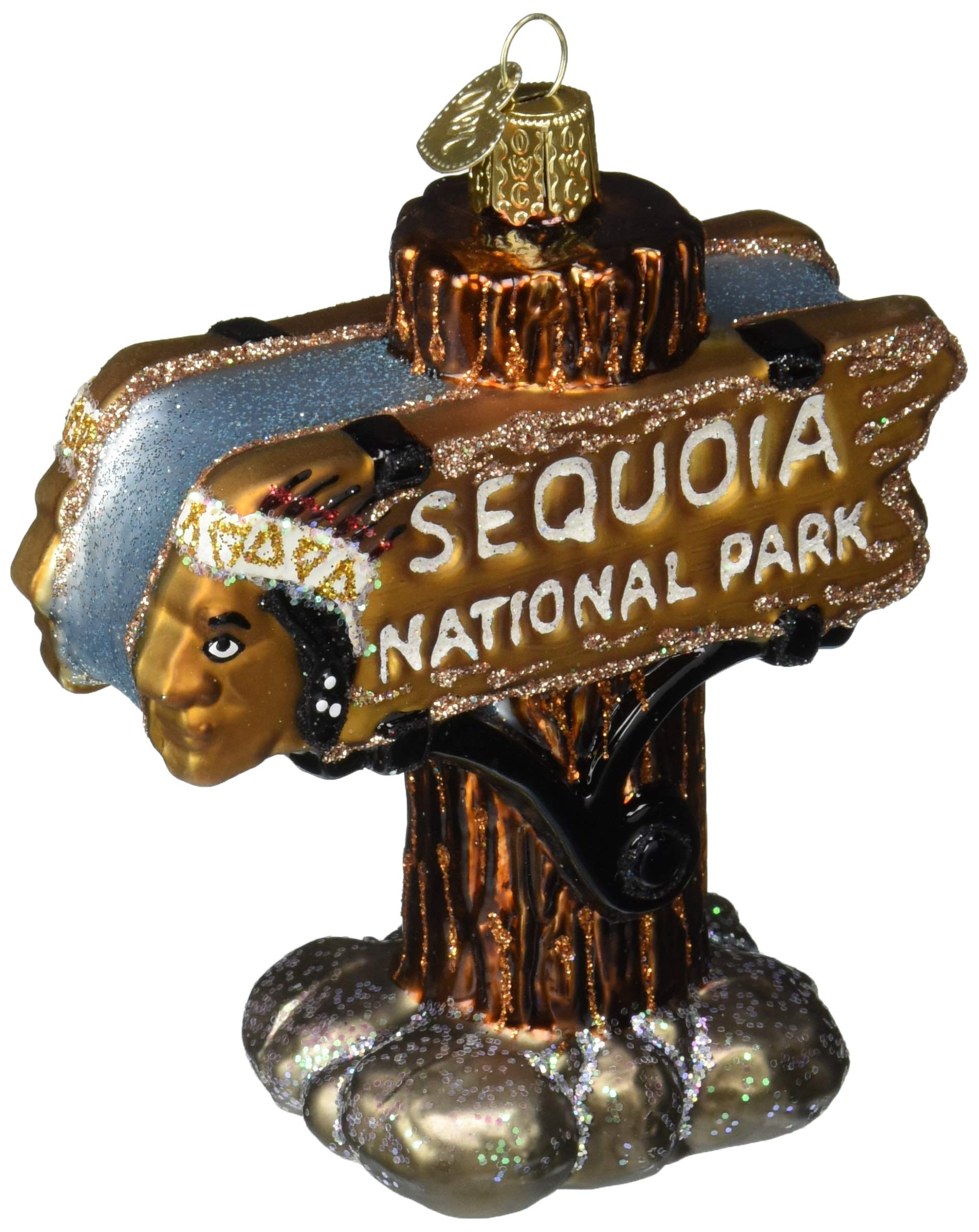 Old World Christmas Ornaments: State Parks Glass Blown Ornaments for Christmas Tree, Sequoia National