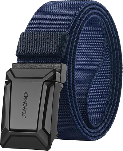 JUKMO Taktischer Stretchgürtel für Männer, Militär Arbeit Rigger Wandern,3,8cm elastische Nylon Web Ratsche Schnellspanner Gürtel in Geschenkbox