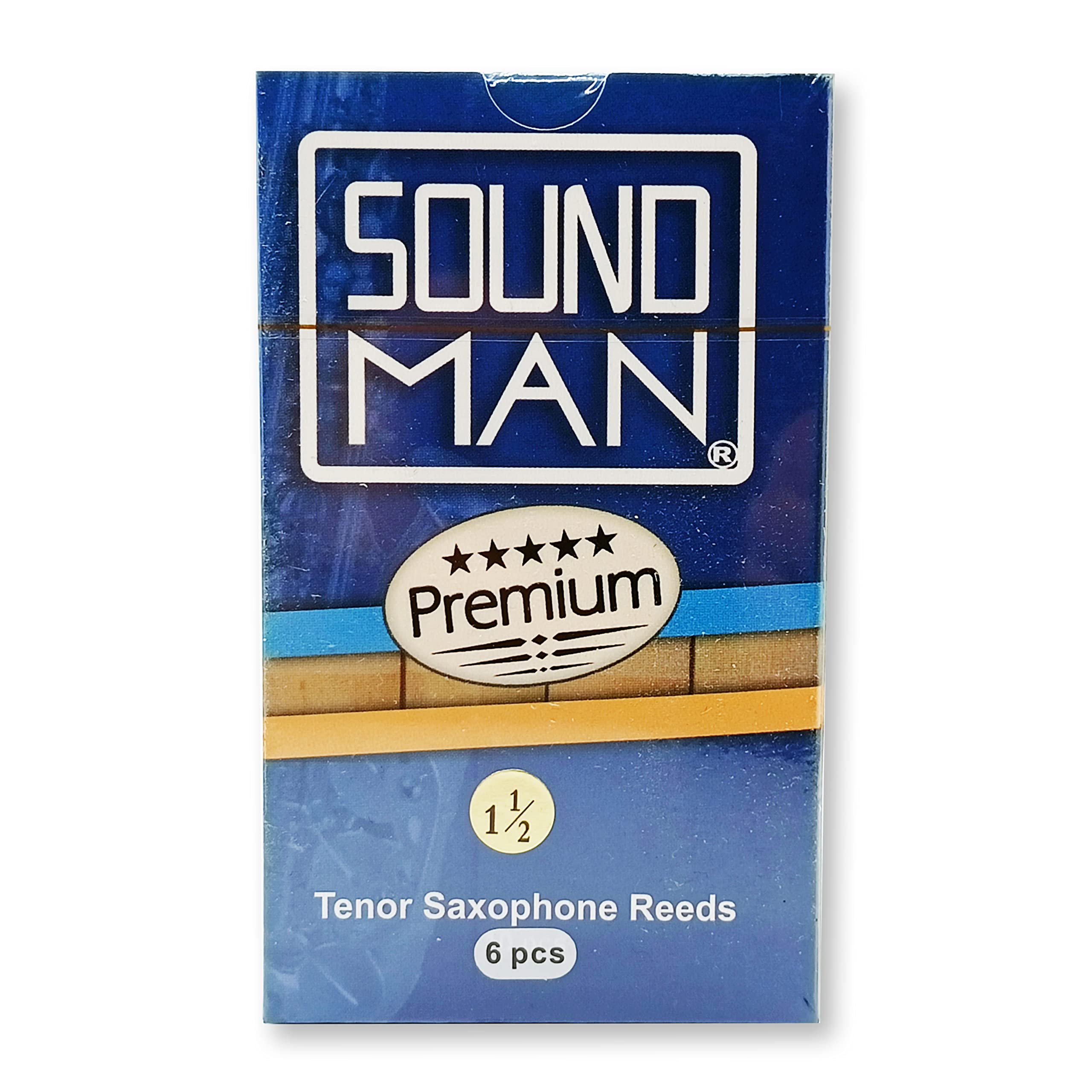 6 Soundman® Reeds for Tenor Saxophone - Strength: 2.0