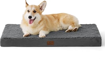 Bedsure Large Dog Bed Washable Orthopedic Pillow Grey 89x56x7.6cm