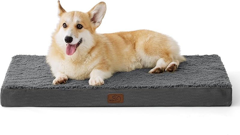 Bedsure Large Dog Bed Washable Orthopedic Pillow Grey 89x56x7.6cm