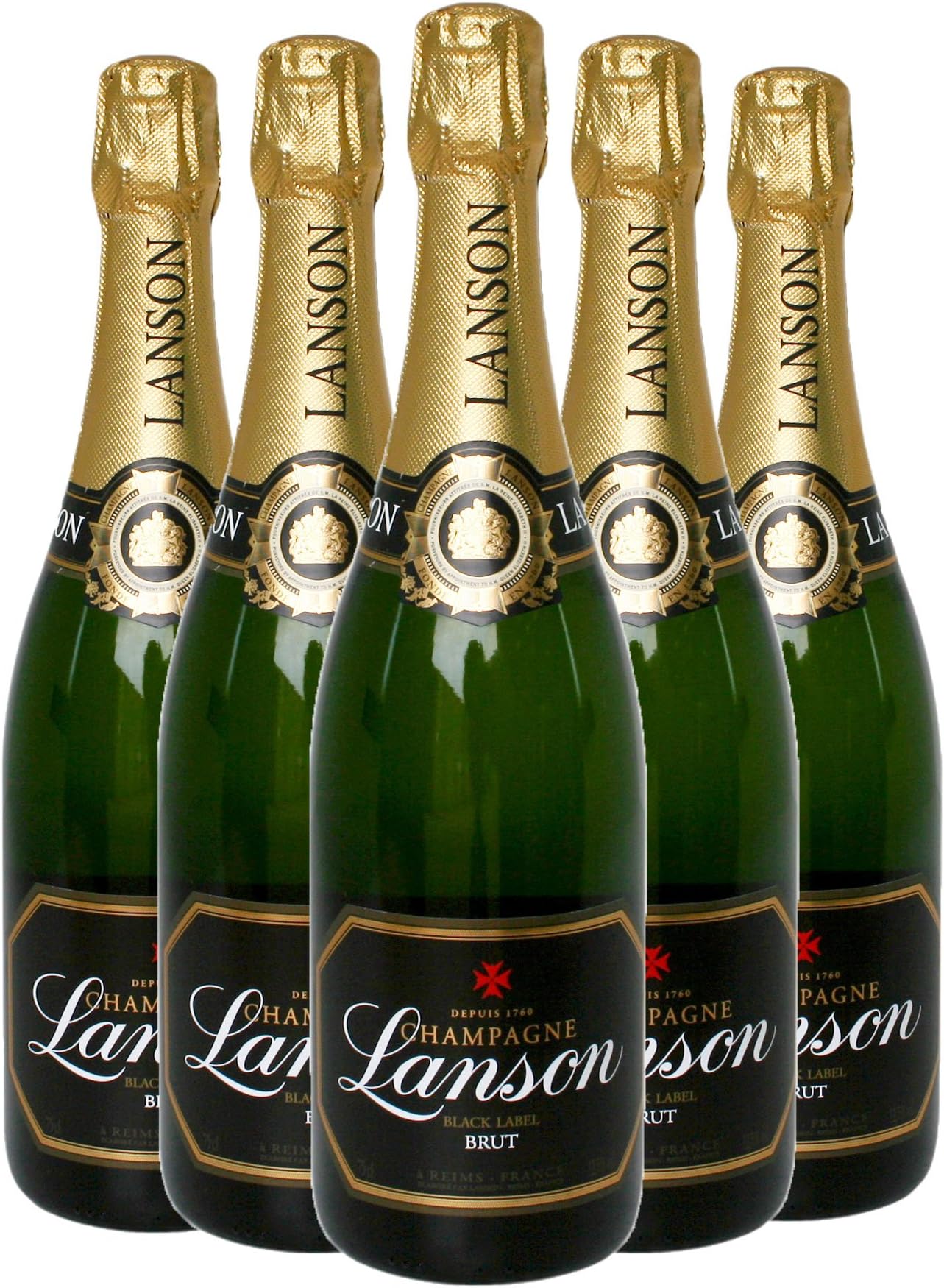 Lanson Black Label Brut Champagne Pinot Noir-Pinot Meunier-Chardonnay NV 75 cl (Case of 6)