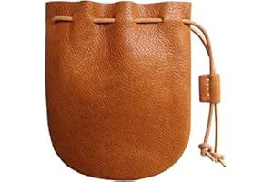 ANALYS CC Fantastic Workmanship Genuine Leather Drawstring Coin Purse