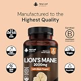 NEW LEAF PRODUCTS Lions Mane 2000mg 180 Vegan Tablets Black Pepper UK Made view 5