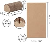 BELLE VOUS 20 Pack Place Card Holders & Cards - Rustic Wooden Table Stands view 2