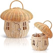 Amazon.com: Handmade Wicker Mushroom-Shaped Storage Basket