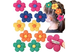 CÉLLOT Flower Hair Clips,10 Pcs Non-Slip Flower Bows Alligator Clips Hair Accessories for Girls Toddlers Teens and Women