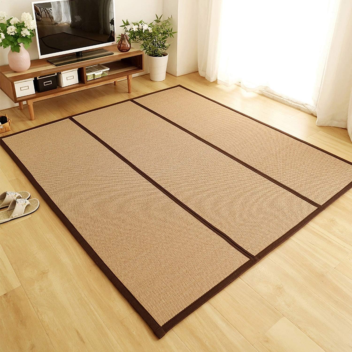 Amazon Com Ghhingj Bamboo Mat Carpet Bamboo Weaving Tatami Rugs 100x150cm Living Room Rugs Folding Bedroom Carpet Printing Mat 5 55x180cm 22x71in Home Improvement