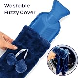 Volila Long Hot Water Bottle with Cover 2L Extra Long 72cm Blue view 3