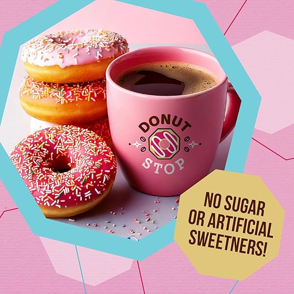 DONUT STOP FLAVORED COFFEE PODS, COMPATIBLE WITH 2.0 K-CUP BREWERS, FRENCH CRULLER DONUT FLAVOR, 40 COUNT