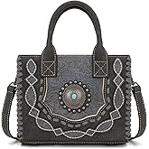 Montana West Mini Tote Bag Embossed Collection Western Floral Tooled Handbag