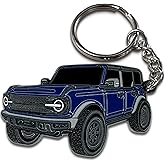 FOUR WHEEL BEAST Bronco Keychain Accessories 4 door key chain Fob Cover Cool Mods compatible with Ford Bronco 2022 2023 2024