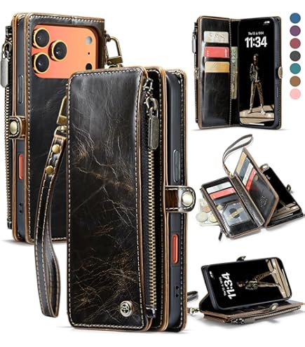 IPhone 13 Marron-Coque magnétique en cuir de luxe pour iPhone, coque pour iPhone