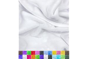 Barcelonetta | Minky Fabric | Plush, Super Soft, Cuddle | Solid Minky | by The Yard | 60" Wide | Baby Blanket, Change Station Cover, Pillow, Scarf, Beanie (White, 1 Yard)