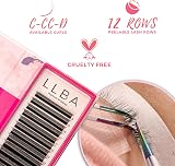 LLBA W Eyelash Extensions 3D D Curl 0.07mm 10mm Fluffy Volume Handmade view 5