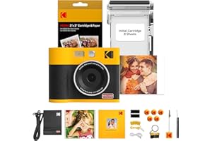 KODAK Mini Shot 3 ERA 4PASS 2-in-1 Instant Camera and Photo Printer (3x3) (Camera + 68 Sheets (8 Initial Sheets + 60 Sheets P