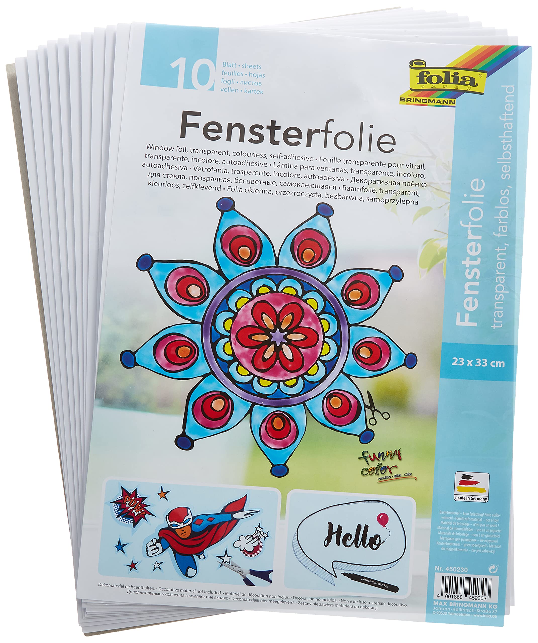 Folia 450230 farblos, 23 x 33 cm, 10 sheet