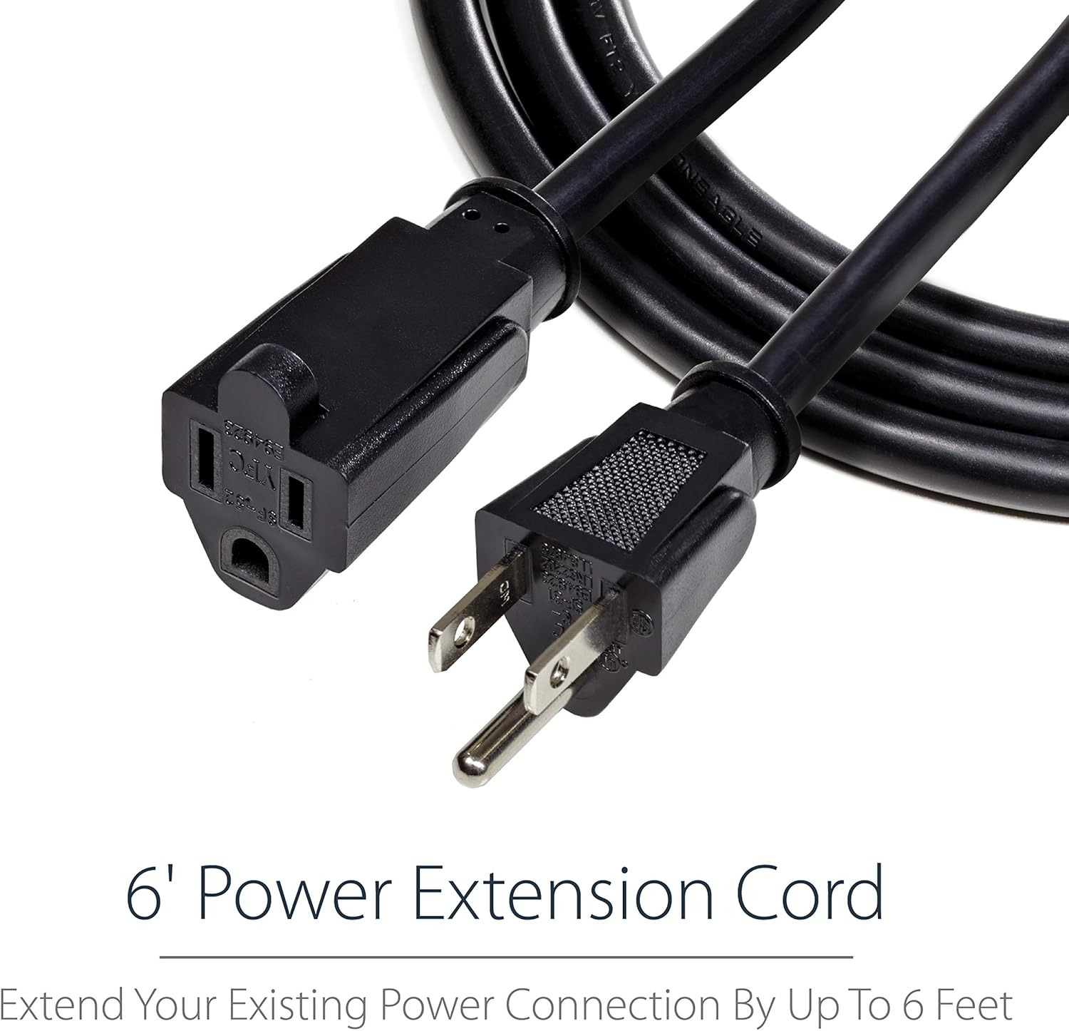StarTech 6ft Power Cord with 125 Volts at 13 Amps - 16 AWG Power Extension Cable Cord - NEMA 5-15R to NEMA 5-15P (PAC1016): Home Audio & Theater