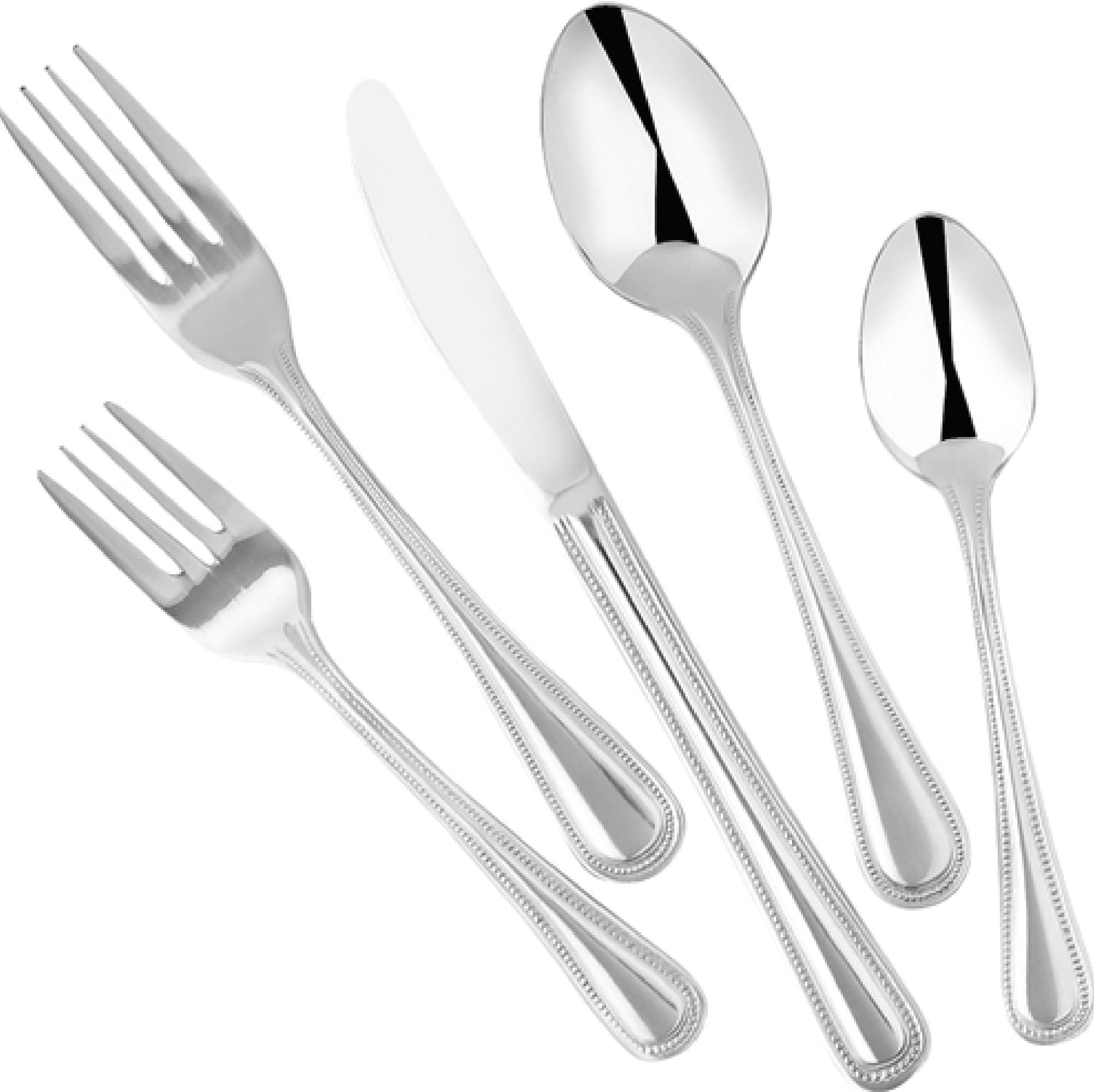 Utica Cutlery 18/10 Stainless 20 Piece Classic Bead Flatware Set