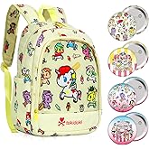 Tokidoki Unicorno Backpack with 4pcs Brooch, Clear Backpacks with Multiple Pockets, Cute PVC Backpacks Large Carry on Backpack College Bookbag Casual Daypack for Travel Outdoor Sports(Frozen_Treats)