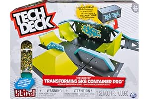 Tech Deck, Transforming SK8 Container Pro Modular Skatepark with Exclusive Fingerboard, Kids Toy for Ages 6 and Up (Styles May Vary)