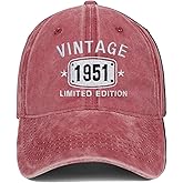75th Birthday Gifts for Men Women 1950 Vintage Hats Embroidered Baseball Cap