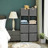 SONGMICS Ladder Storage Unit 6 Cubes with Boxes DIY Closet Organiser view 3