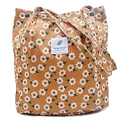 Aphoraeny Corduroy Tote Bag for Women Cute Totes