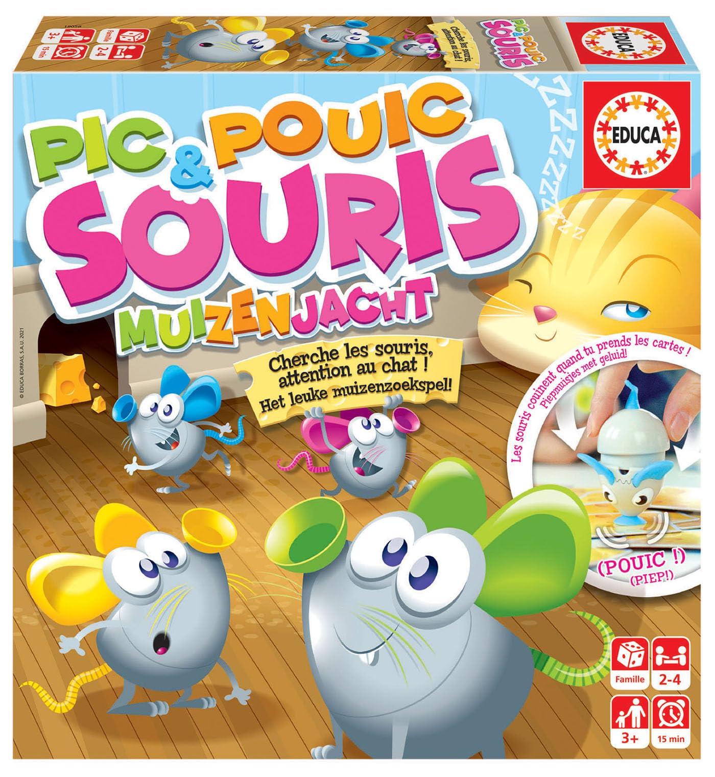 Educa Borras A2102408 Card Game Pic et Pouic Mouse