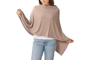 guruixu Knit Breathable Nursing Cover Up for Breastfeeding, Privacy & Versatile Breastfeeding Cover, Soft Lightweight Nursing Poncho, Multi-use Carseat Cover, Tan