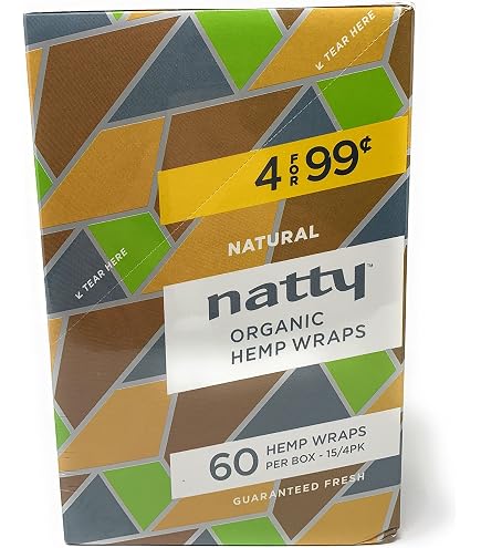 Natty Full Width Wraps 15 Packs Per Box 4 Wraps Per Pack