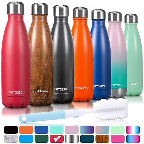 Edelstahl Trinkflasche, Arteesol Sport Wasserflasche Thermoflasche Thermoskanne Water Bottle Doppelwandig Vakuum Flasche Spor