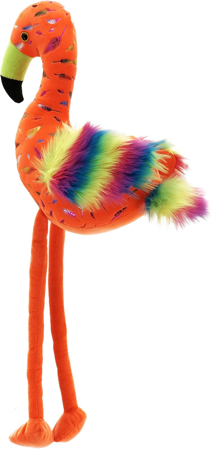 flamenco de peluche gigante
